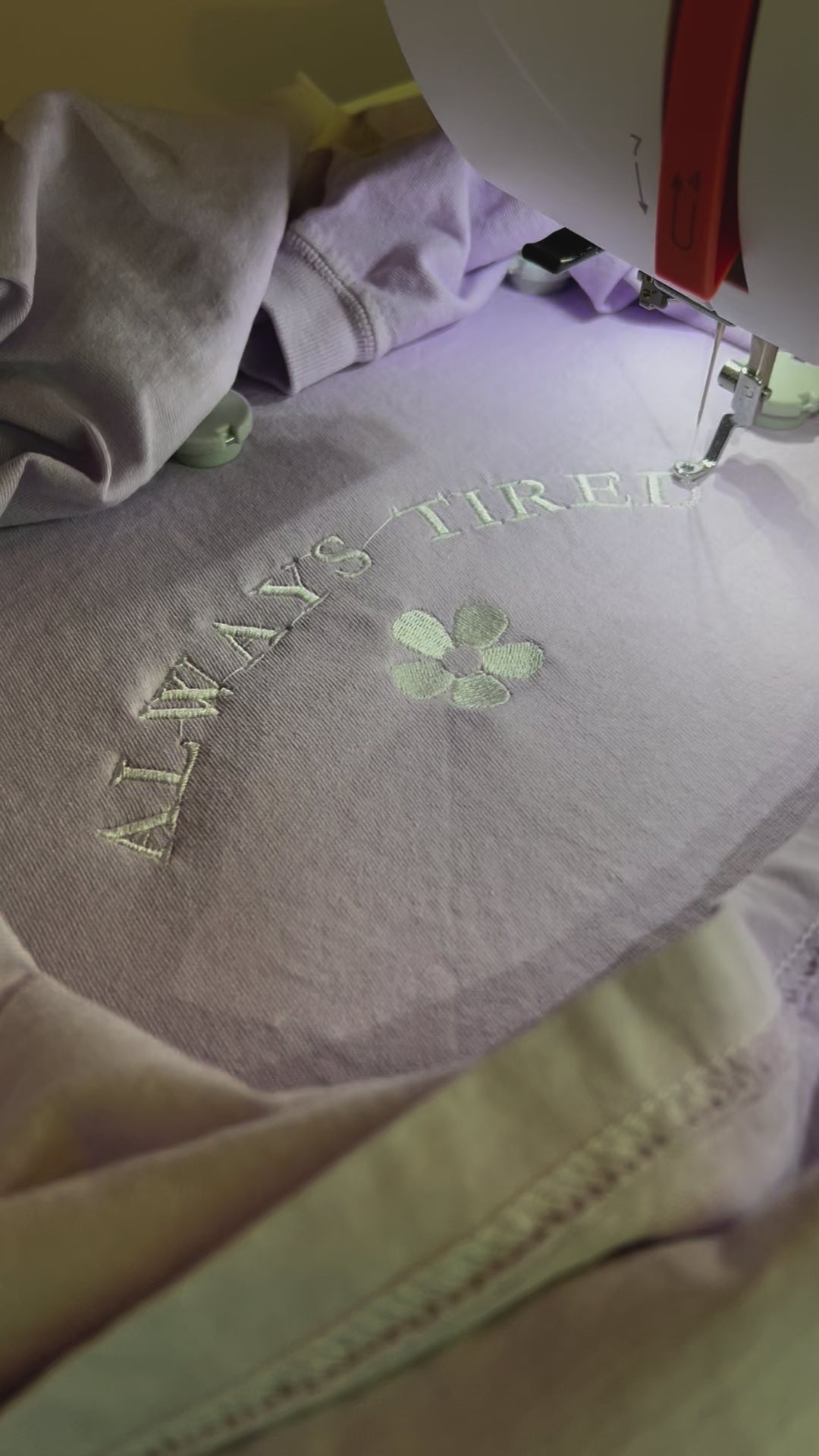 Always Tired Embroidered t-shirt Comfort Colors